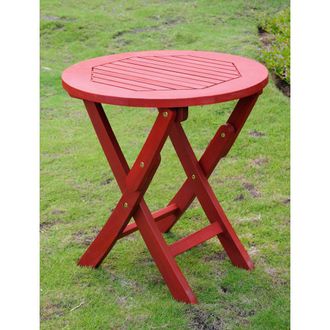 International Caravan Inc Acacia Round Folding Table