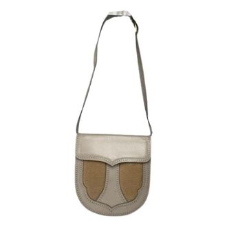 Saint Laurent Pre-owned Cross Body Bags, female, White, Size: ONE SIZE Pre-owned Leather Crossbody Bag