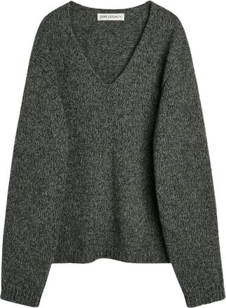 Our Legacy Link V-Neck - Heren - V-hals truien - Grijs - L - Wol - Truien & Vesten