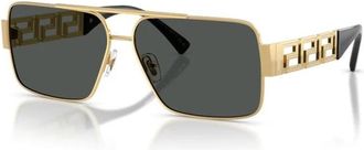 Versace Ve 2290 Zonnebril - Heren - Zonnebrillen - Geel - 61 MM - Accessoires