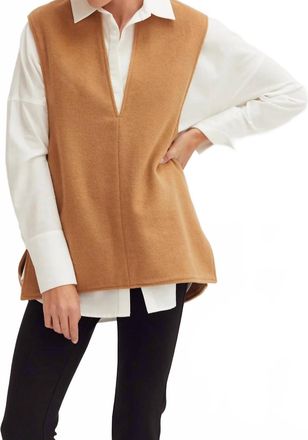 Crescent Tory Wool Blend Vest In Camel