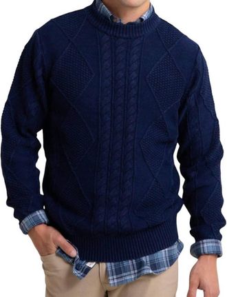 Southern Tide Broad River Crew Sweater In Dark Indigo