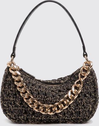 Twinset Borsa Liliane in rafia intrecciata e lurex