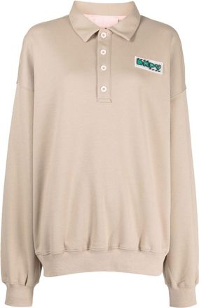 Bapy by A Bathing Ape polo-collar sweatshirt - women - Polyester/Cotton - S - Brown