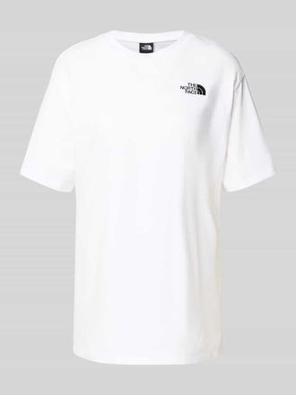 The North Face Oversized T-Shirt mit Label-Stitching in Weiss, Größe XS