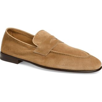Brunello Cucinelli Deconstructed Penny Loafer in C2767 Med Brown at Nordstrom, Size 10.5Us