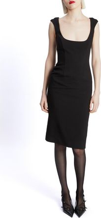 Bardot Audrey Fitted Dress in Black at Nordstrom, Size 10