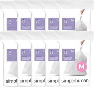 Simplehuman Code M Custom Fit Liners with Quick Dispense Packs in 200 Liners at Nordstrom, Size Refill