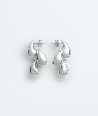 Bottega Veneta Drop Chain Earrings - Silver - Women