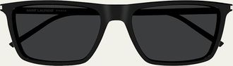 Saint Laurent Mens SL 668 Acetate Rectangle Sunglasses