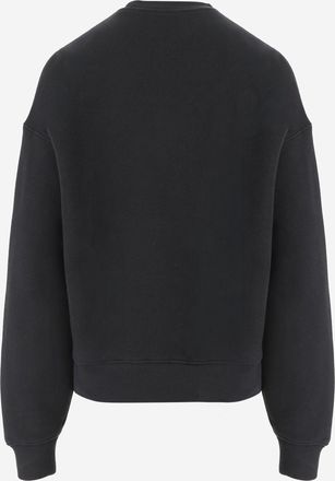 Autry Womens Cotton Sweatshirt Black Top