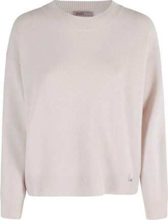 Herno Truien & Vesten, Dames, Grijs, M, Wol, Cashmereblend trui met ronde hals