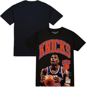 Mitchell & Ness Mens Mitchell & Ness Patrick Ewing Black New York Knicks Hardwood Classics Player Arch T-Shirt at Nordstrom, Size Xx-Large