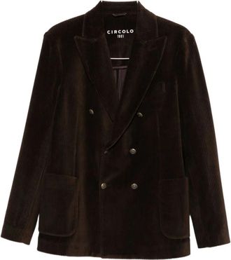Circolo 1901 Bruine Jas Buitenkleding Aw 25 - Heren - Blazers - Bruin - S - Katoen - Jassen