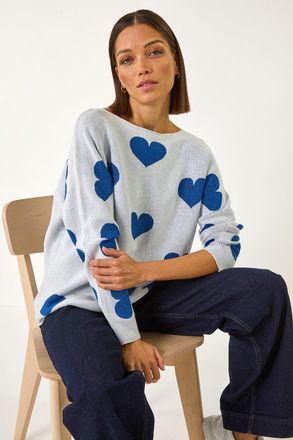 Roman Sparkly Heart Knit Jumper
