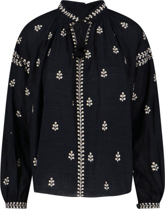 Isabel Marant Tailored Black Shirt with Pointed Collar