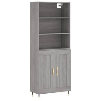 Berkfield Home Highboard Grey Sonoma 69.5x34x180 cm Engineered Wood