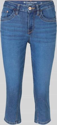 Tom Tailor Slim Fit Caprijeans aus Baumwoll-Mix in Jeansblau, Gr&ouml;&szlig;e 34