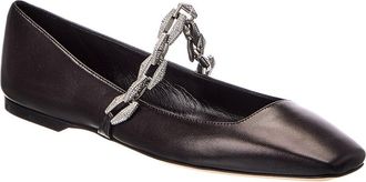 Jimmy Choo London Diamond Tilda Leather Flat