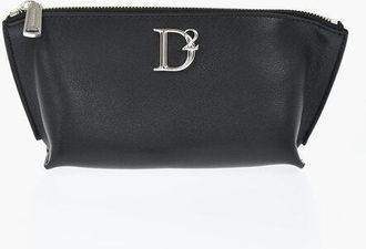 Dsquared2 Leather Pouch D2 STATEMENT With Metal Monogram size One Size