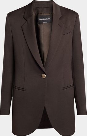 Giorgio Armani Virgin Wool Single-Breasted Blazer