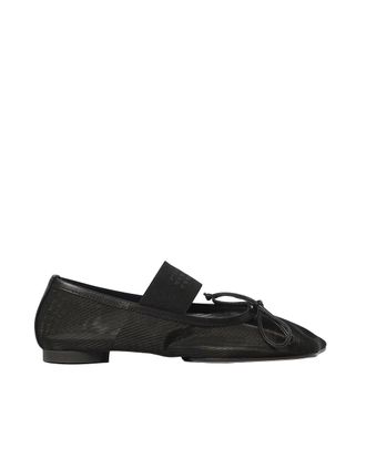 Maison Margiela Ballet Flats in Transparent Mesh with Anatomical Square Toe