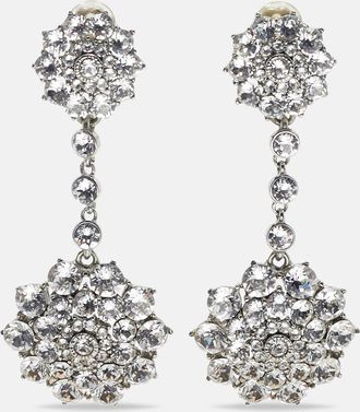 Oscar De La Renta Oscar De La Renta Crystals Silver Tone Earrings