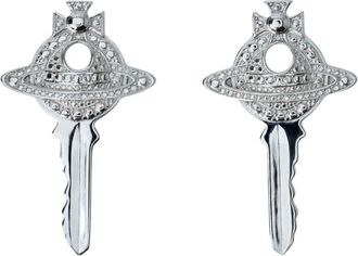 Vivienne Westwood Curzio Oorbellen - Dames - Oorbellen - Grijs - ONE Size - Accessoires