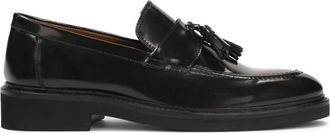 Kazar Zwarte heren loafers met een clutch - Heren - Loafers - Zwart - 43 EU - Leer - Schoenen