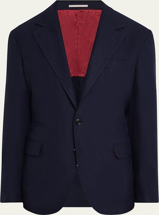 Brunello Cucinelli Mens Cashmere Hopsack Sport Coat