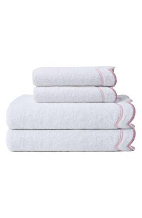 Peri Home Scallop 4-Piece Towel Set in Blush at Nordstrom, Size 4 Piece Set