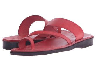 Jerusalem Sandals Zohar Slide Sandal In Red
