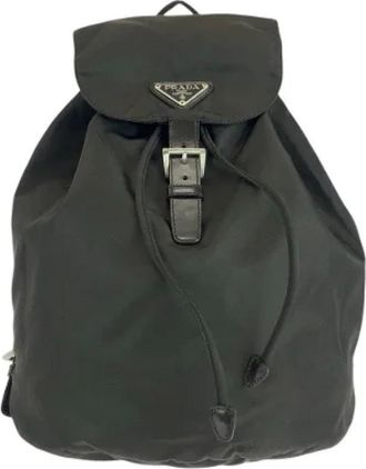 Prada Pre-owned Backpacks, female, Brown, Size: ONE SIZE Pre-owned Canvas backpacks