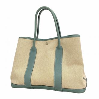 Herm&egrave;s Light Blue Toile H Tote Bag (Pre-Owned)