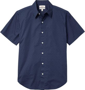 Bonobos Riviera Slim Fit Short Sleeve Button-Up Shirt in Navy Salt at Nordstrom, Size Xx-Large