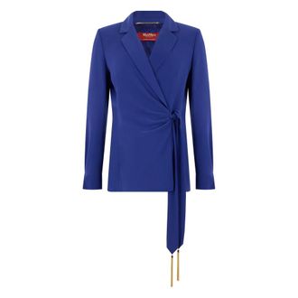 Max Mara Blouses, female, Blue, Size: XS Jacket with jewel band
