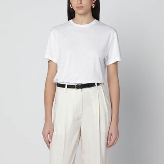 Toteme White organic cotton-blend T-shirt