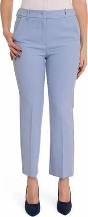 Max Mara Klassieke broek met Amerikaanse zakken - Dames - Vrijetijds broeken - Blauw - L - Polyester - Broeken
