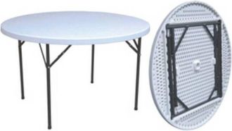 OEM C Tavolo In Acciaio E Hdpe Pieghevole D 180cm