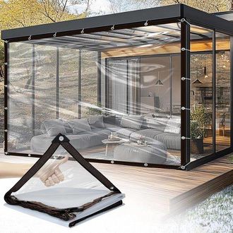 OEM Lona Transparente De 1,5 X 1,5 M - Impermeable Y Resistente A Los Rayos Uv Con Ojales