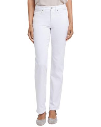 NYDJ Petite Marilyn Optic White Straight Leg Jean