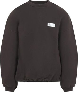 Jacquemus Le Sweatshirt Montaigne - Heren - Sweatshirts - Bruin - L - Katoen - Hoodies & sweatvesten