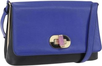 Bulgari Pre-owned Cross Body Bags, female, Blue, Size: ONE SIZE Pre-owned Vintage Shoulder Bag