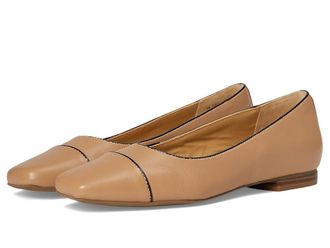 Trotters Harbor Womens Flat Shoes Beige/Black : 10.5 WW (EE), Leather/Rubber