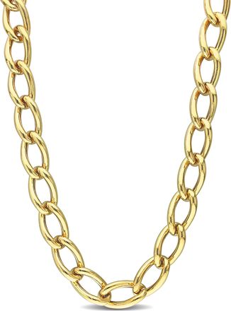 Mimi & Max Hollow Link Chain Necklace Yellow Silver - 24 in