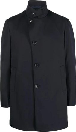 Tagliatore Cappotto in lana vergine e cashmere - Heren - Mantel - Blauw - XS - Wol - Jassen