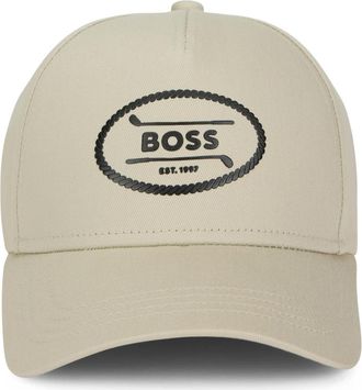 HUGO BOSS Logo-detail Baseball Cap - Heren - Petten - Beige - ONE Size - Katoen - Accessoires