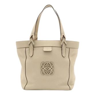 Loewe Pre-owned Tote Bag - Dames - Vintage Shopper - Beige - ONE Size - Leer - Vintage