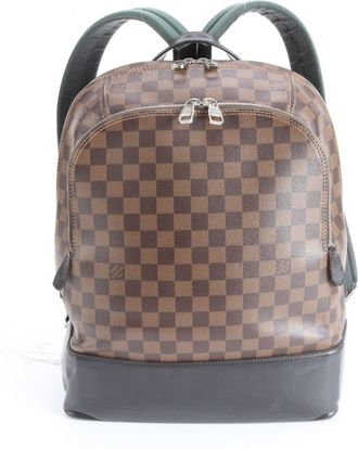 Louis Vuitton Damier Brown Leather Backpack Shoulder Bag (Pre-Owned)
