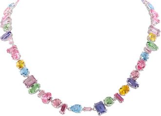 Swarovski Rhodium Plated Mixed Cuts Gema Necklace
